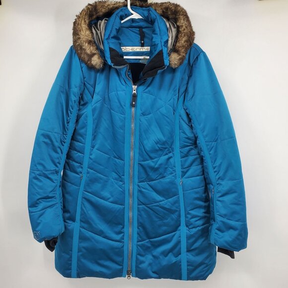 Obermeyer Women's Penelope Thermore Eco Down Emerald Long Winter Jacket Coat 14 - Picture 1 of 14